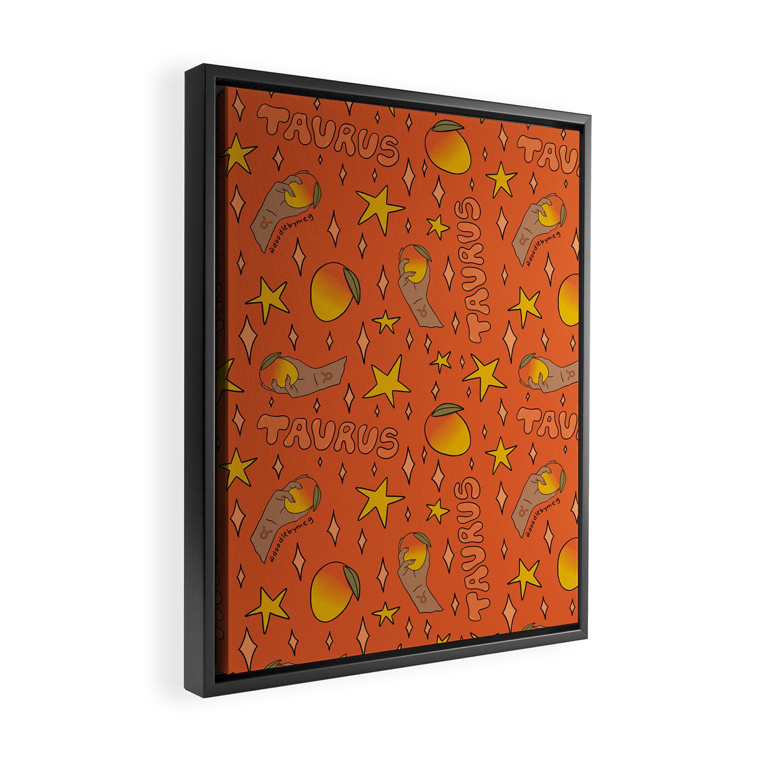 Taurus Mango Print Framed Canvas Print Gallery Image 2