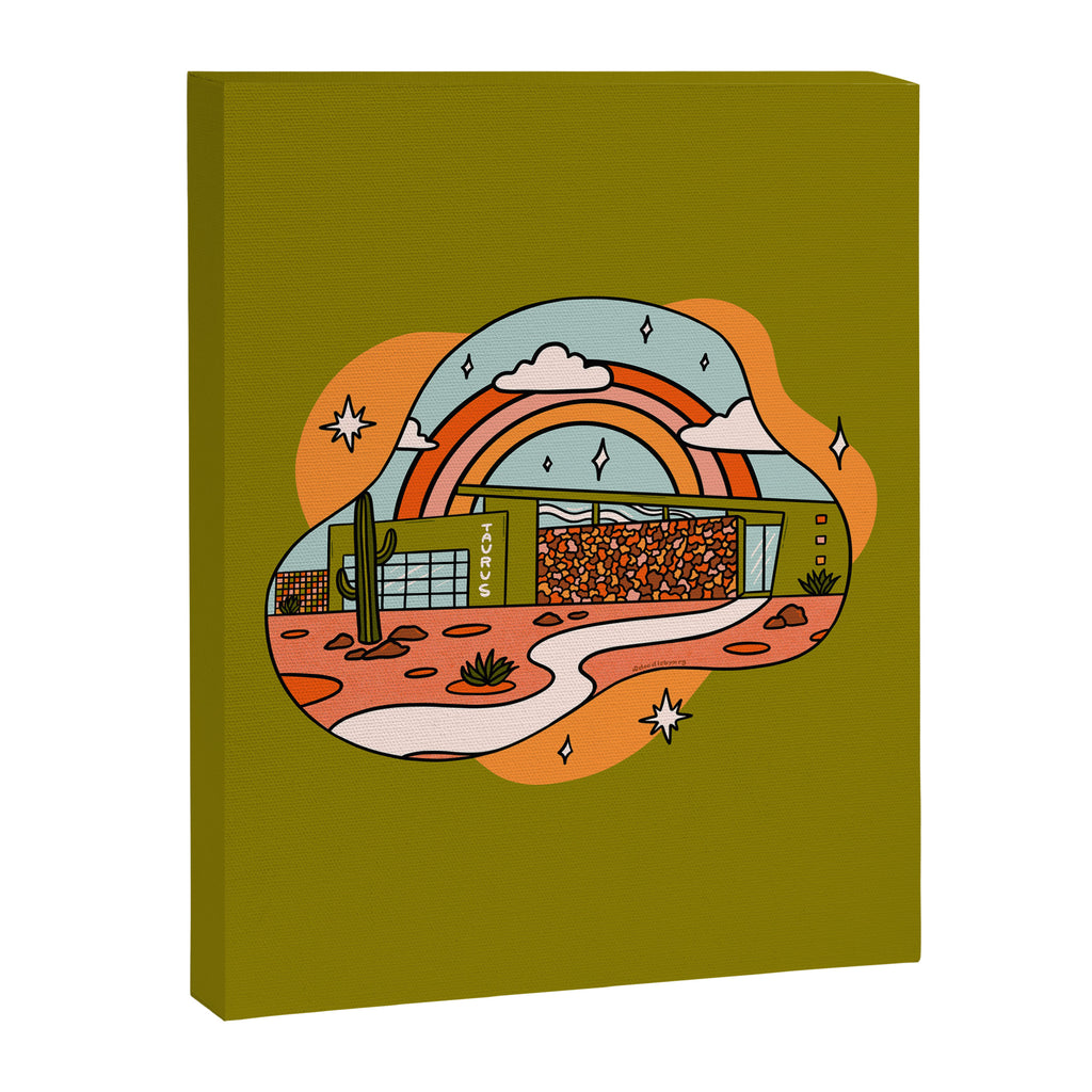 Taurus Mid Century House Canvas Print Gallery Image 8