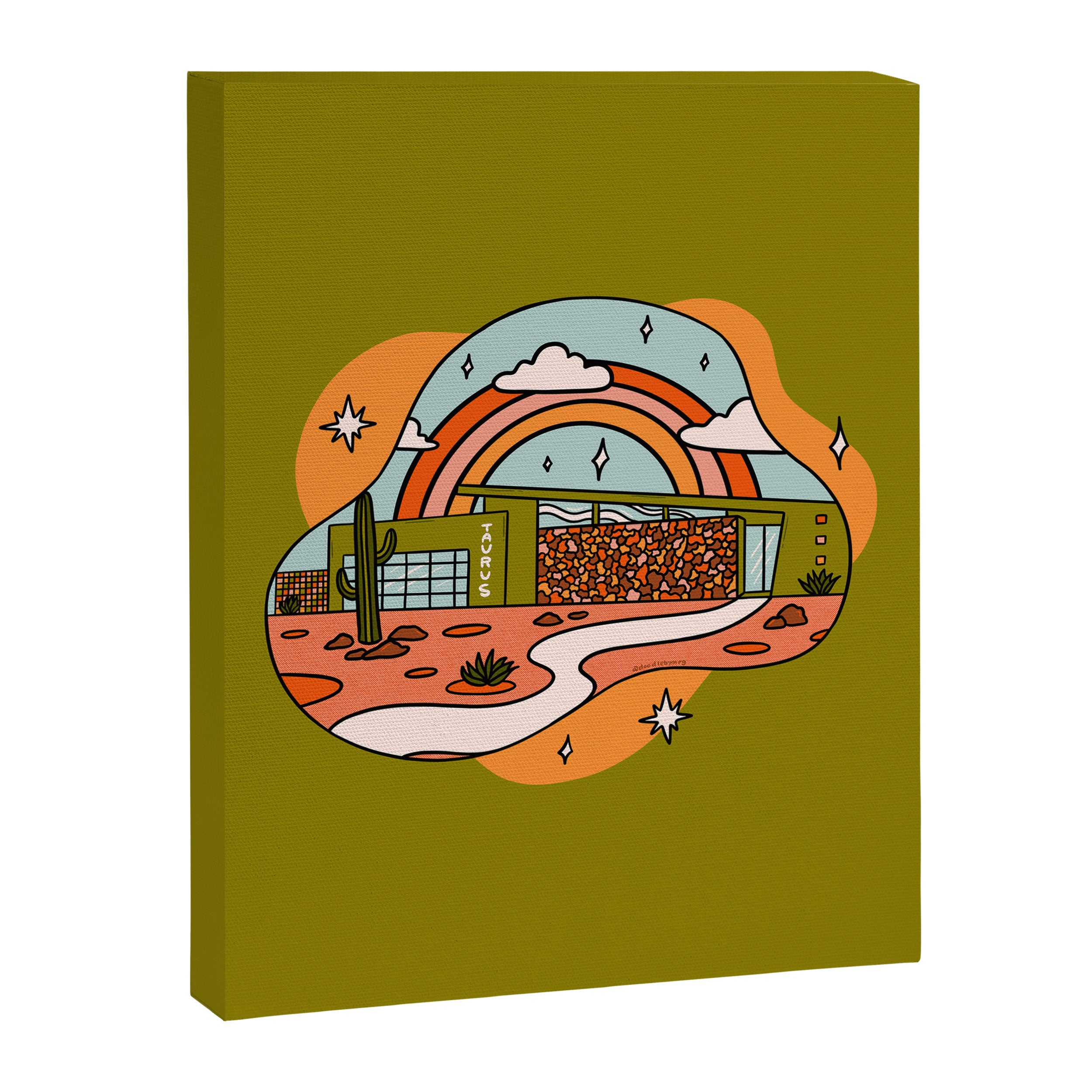 Taurus Mid Century House Canvas Print Gallery Image 8