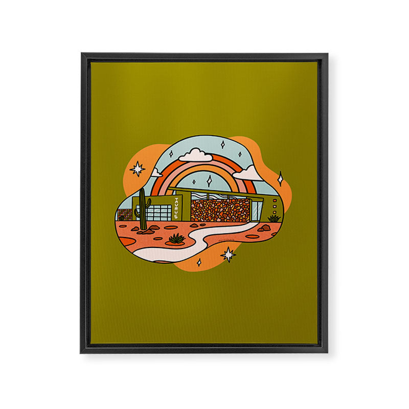 Taurus Mid Century House Framed Canvas Print Gallery Image 8