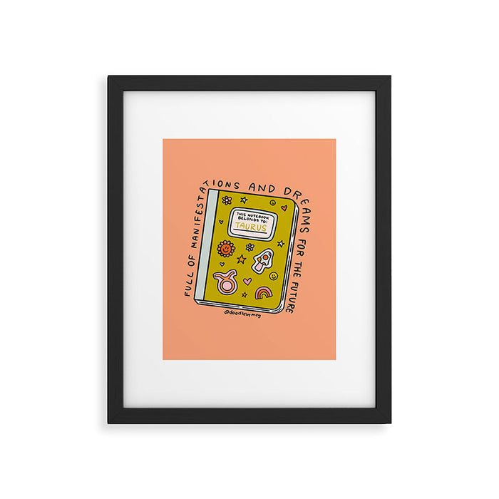Taurus Notebook Framed Art Print Gallery Image 1