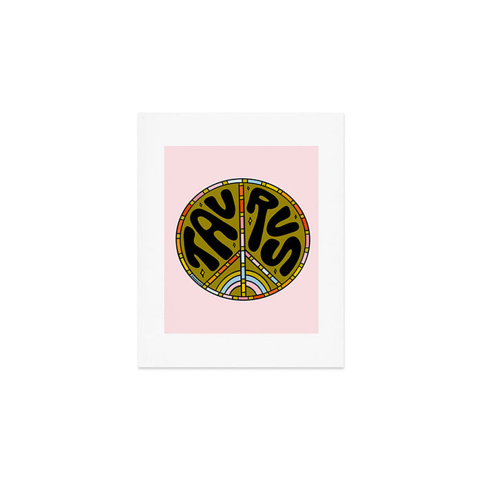Taurus Peace Sign Art Print Gallery Image 1