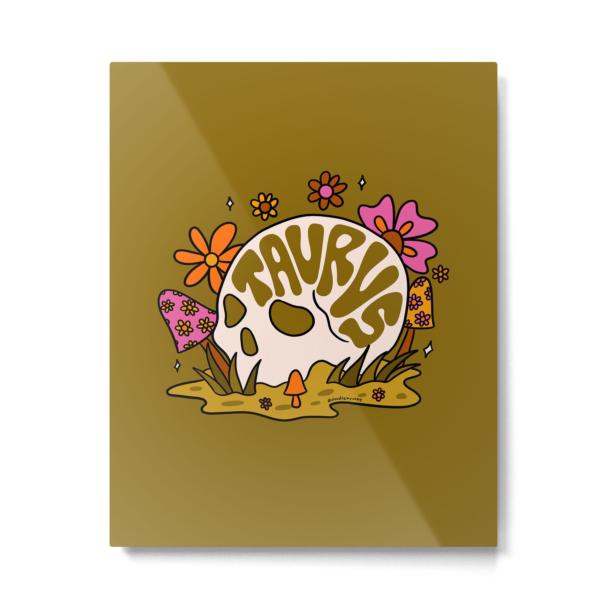Taurus Skull Metal Print Gallery Image 6