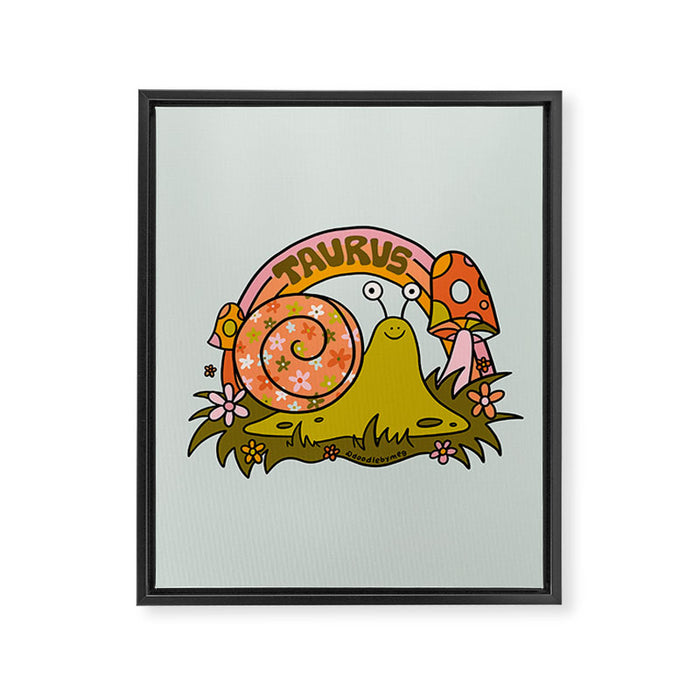 Taurus Snail Framed Canvas Print Gallery Image 1