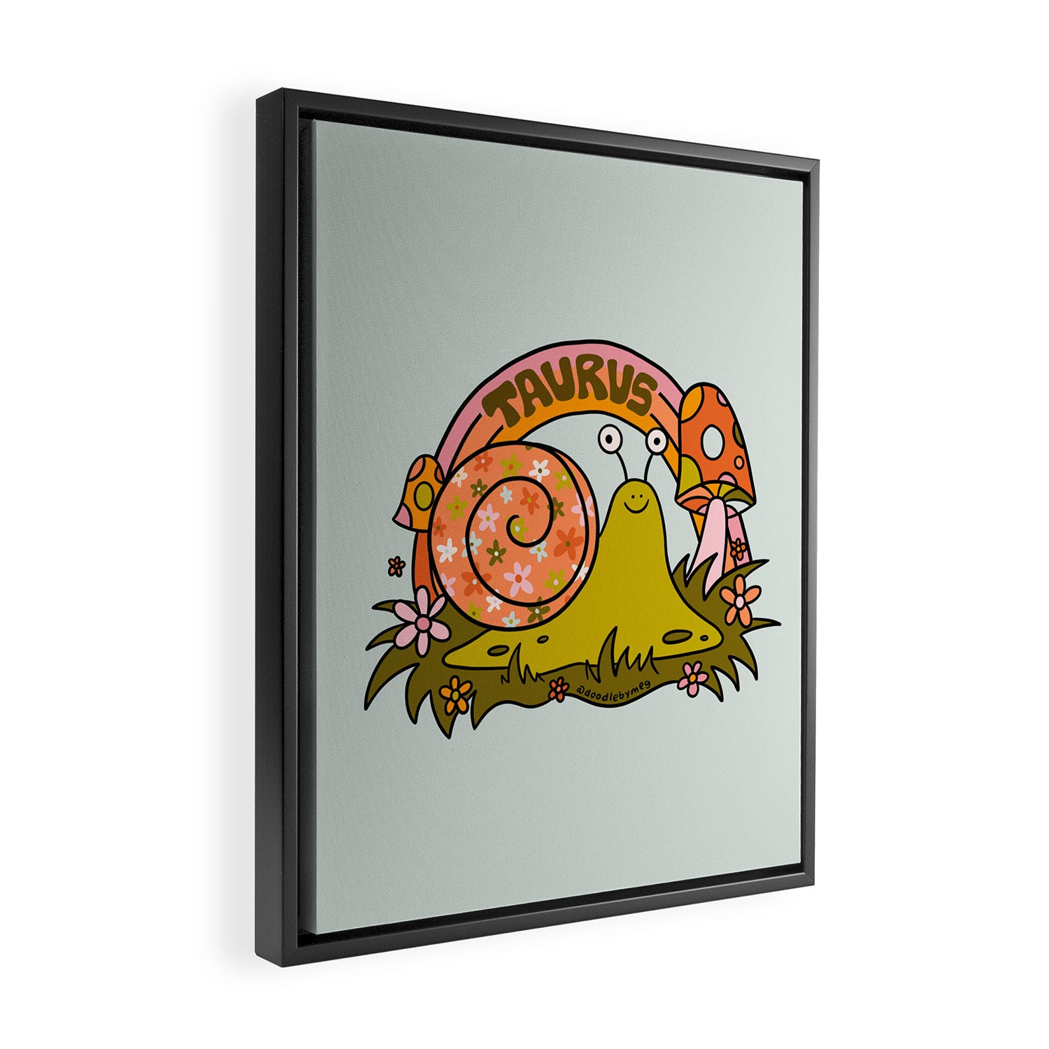 Taurus Snail Framed Canvas Print Gallery Image 2