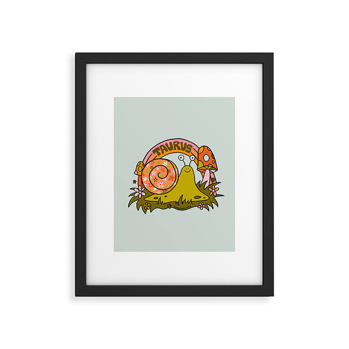 Taurus Snail Framed Art Print Gallery Image 1