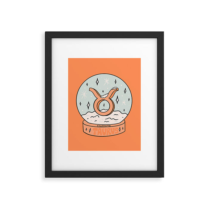 Taurus Snow Globe Framed Art Print Gallery Image 1