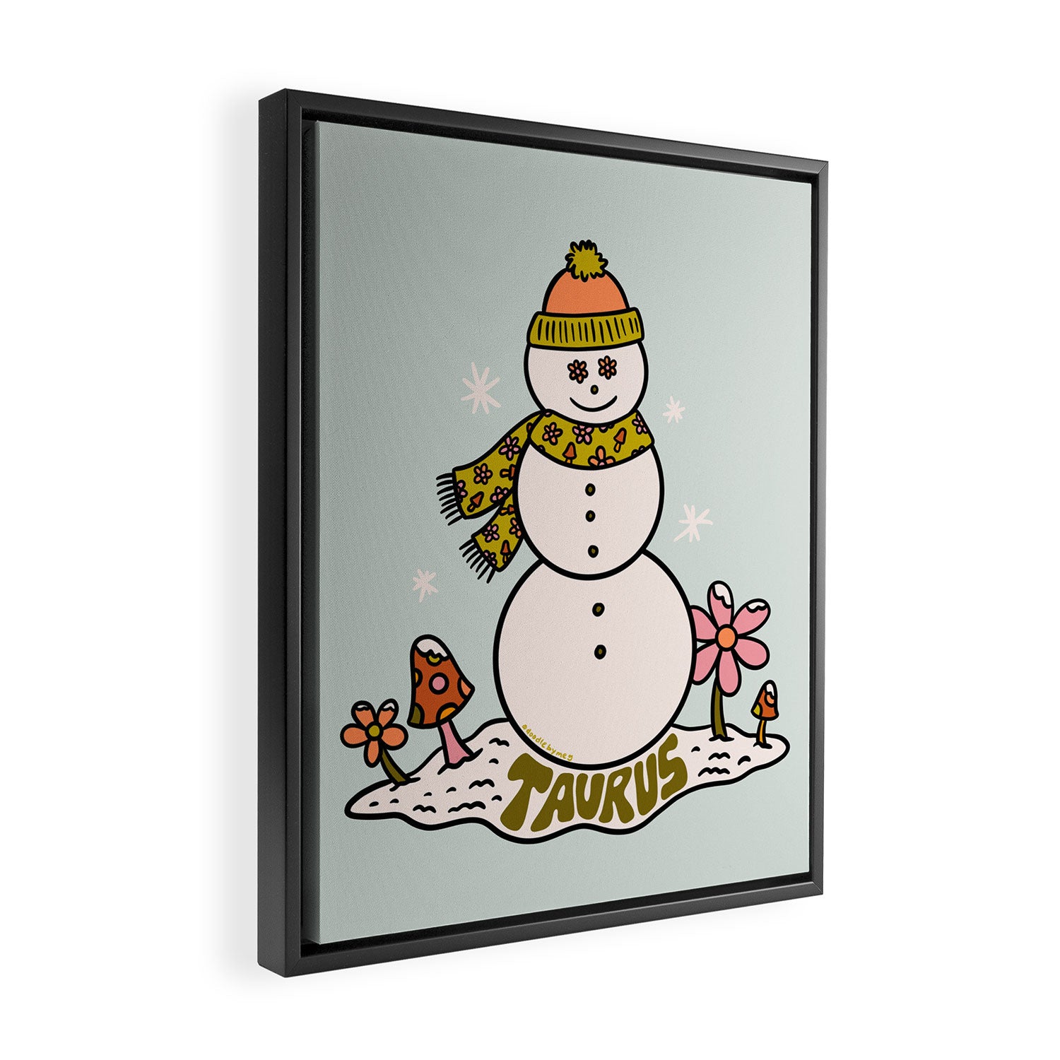 Taurus Snowman Framed Canvas Print Gallery Image 2