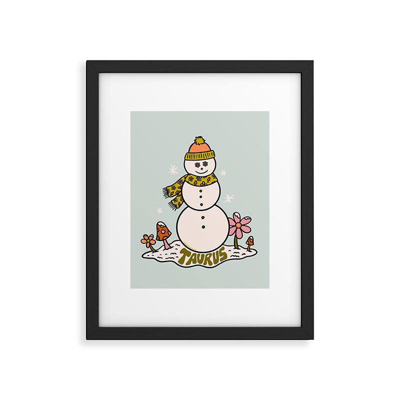 Taurus Snowman Framed Art Print Gallery Image 6