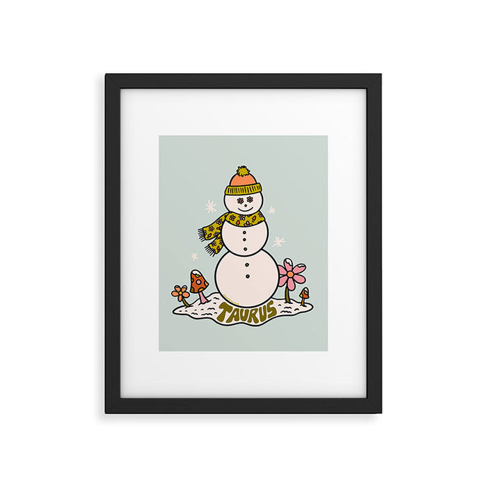 Taurus Snowman Framed Art Print Gallery Image 1