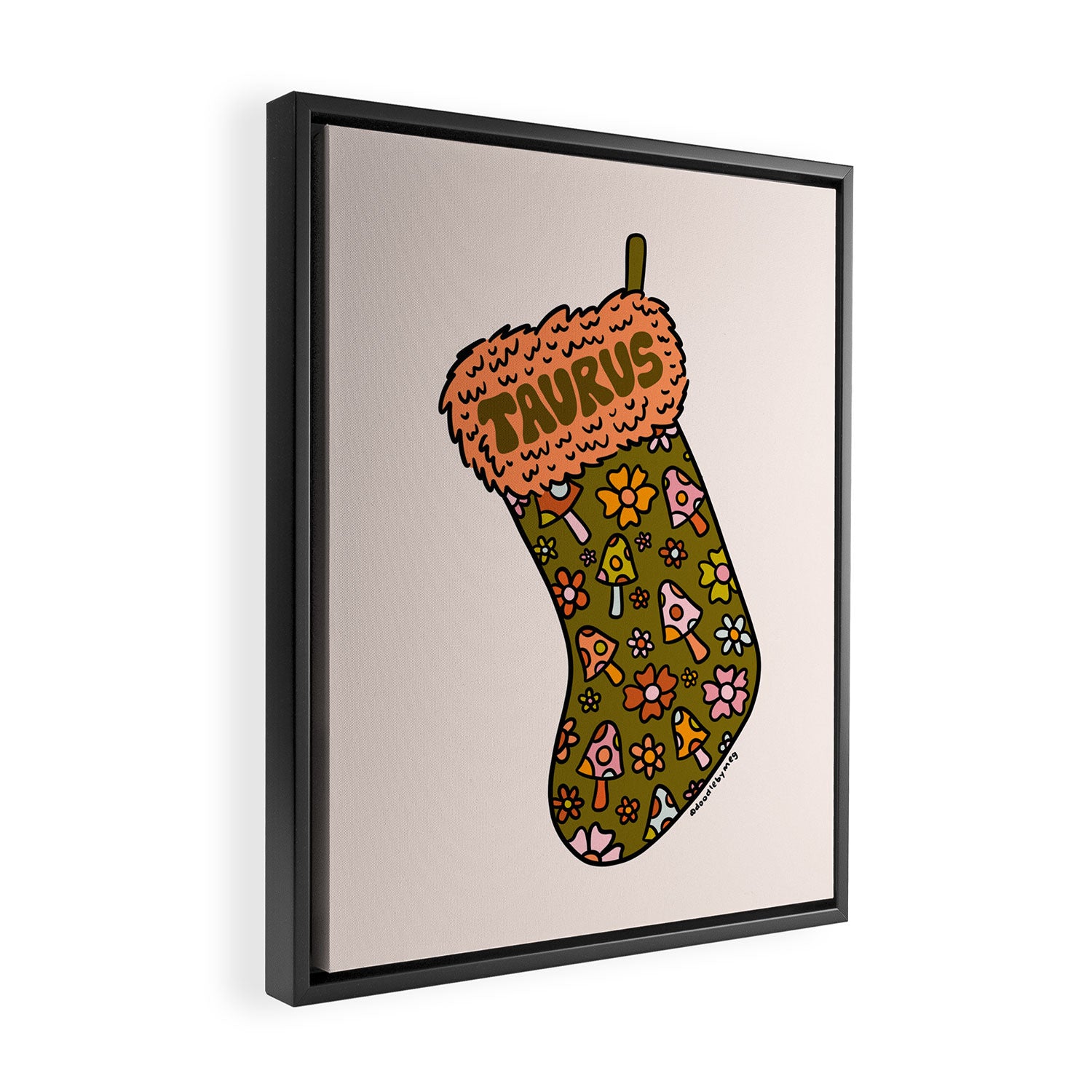 Taurus Stocking Framed Canvas Print Gallery Image 2