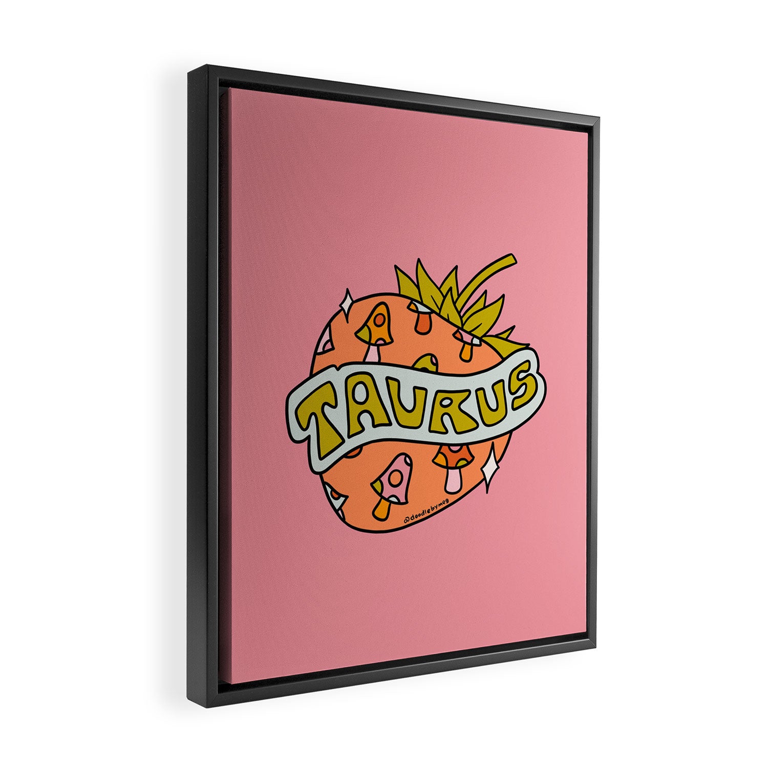 Taurus Strawberry Framed Canvas Print Gallery Image 2