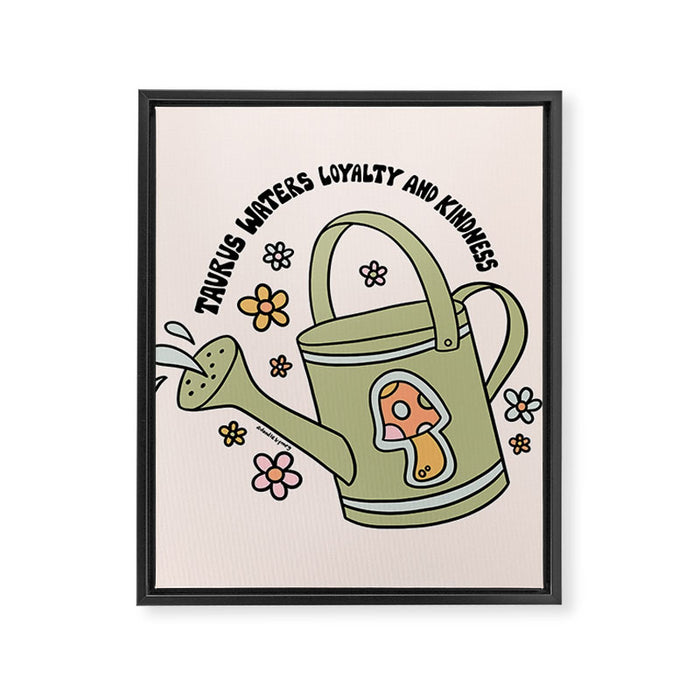 Taurus Watering Can Framed Canvas Print Gallery Image 1