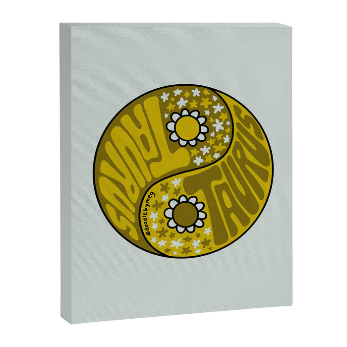 Taurus Yin Yang Canvas Print Gallery Image 1