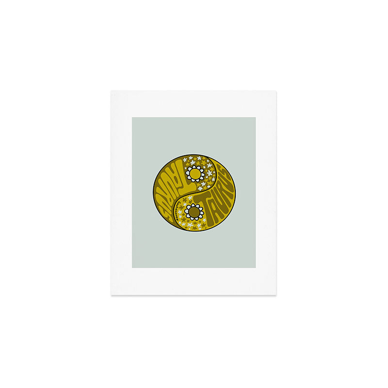 Taurus Yin Yang Art Print Gallery Image 1
