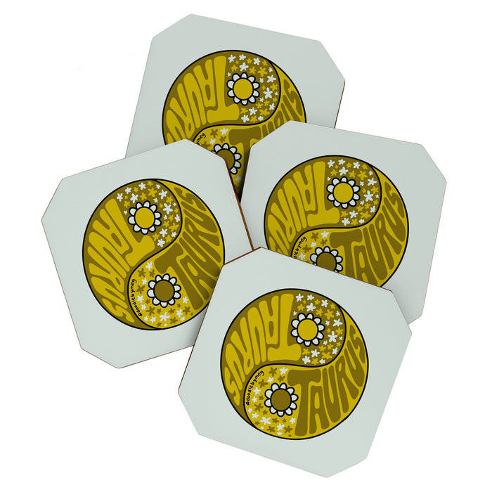Taurus Yin Yang Coaster Gallery Image 1