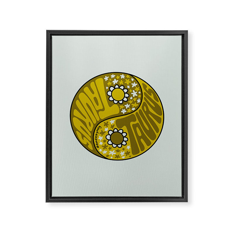 Taurus Yin Yang Framed Canvas Print Gallery Image 8