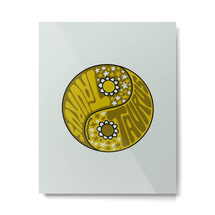 Taurus Yin Yang Metal Print Gallery Image 1