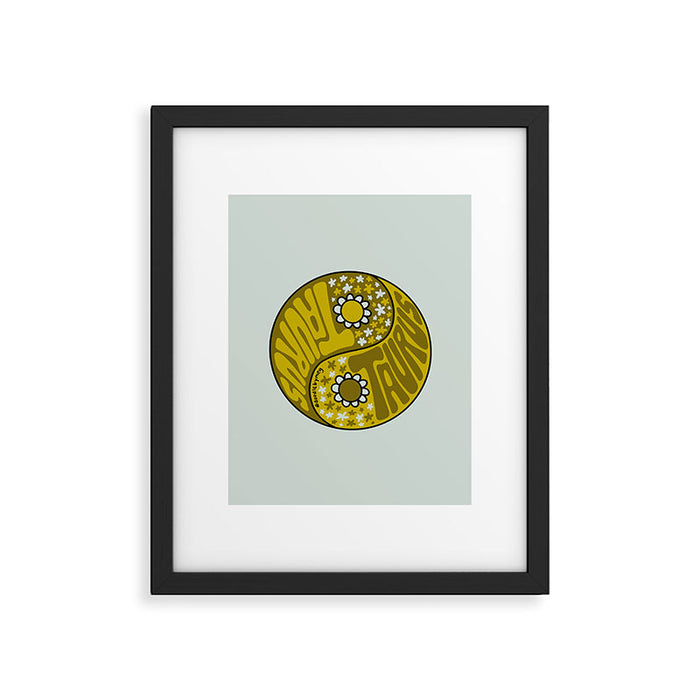 Taurus Yin Yang Framed Art Print Gallery Image 1