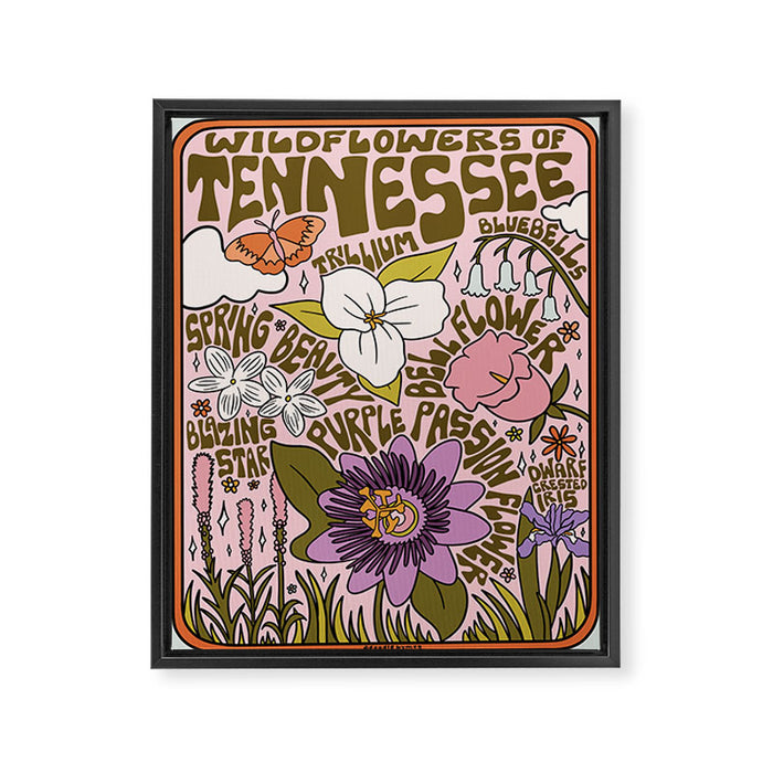 Tennessee Wildflowers Framed Canvas Print Gallery Image 1