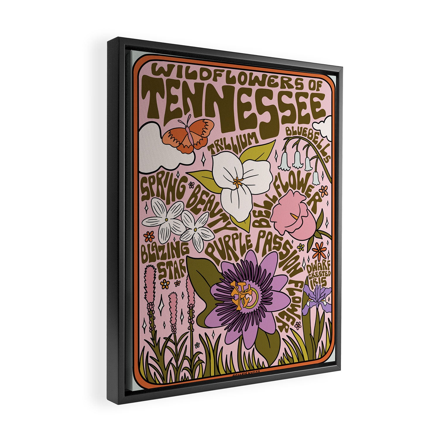 Tennessee Wildflowers Framed Canvas Print Gallery Image 2