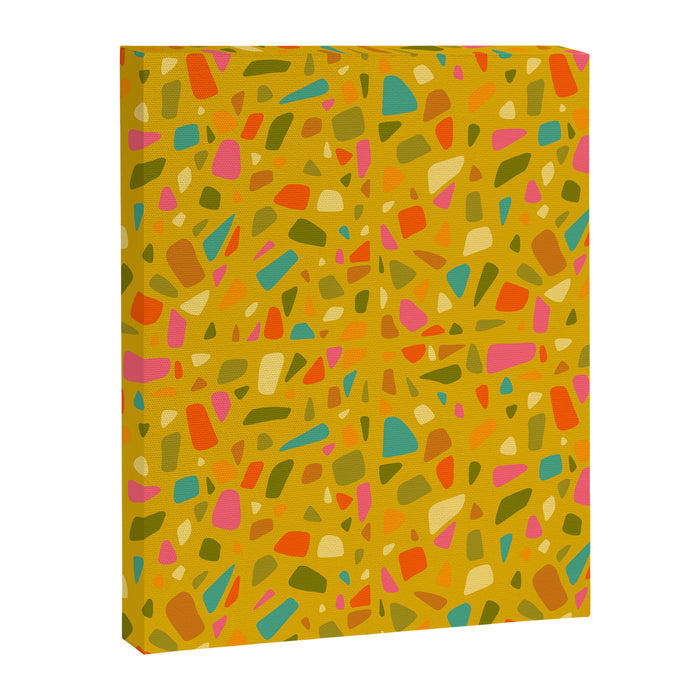 Terrazzo in Mustard Canvas Print Gallery Image 1
