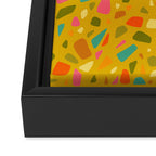 Terrazzo in Mustard Framed Canvas Print Gallery Image 3