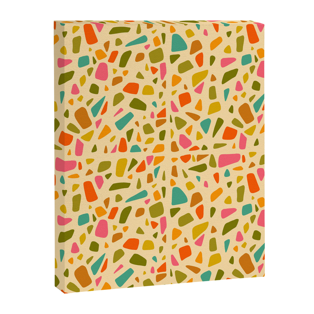 Terrazzo Print in Cream Canvas Print Gallery Image 8