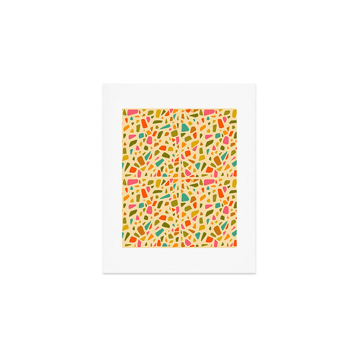 Terrazzo Print in Cream Art Print Gallery Image 1