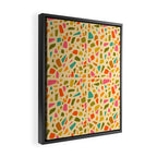 Terrazzo Print in Cream Framed Canvas Print Gallery Image 2