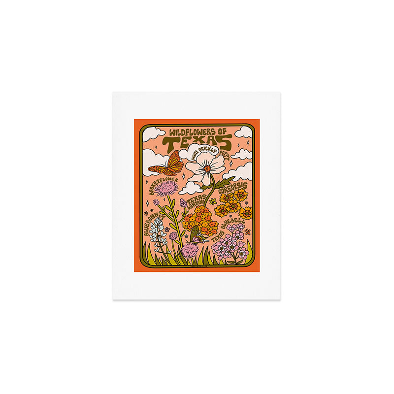 Texas Wildflowers Art Print Gallery Image 1