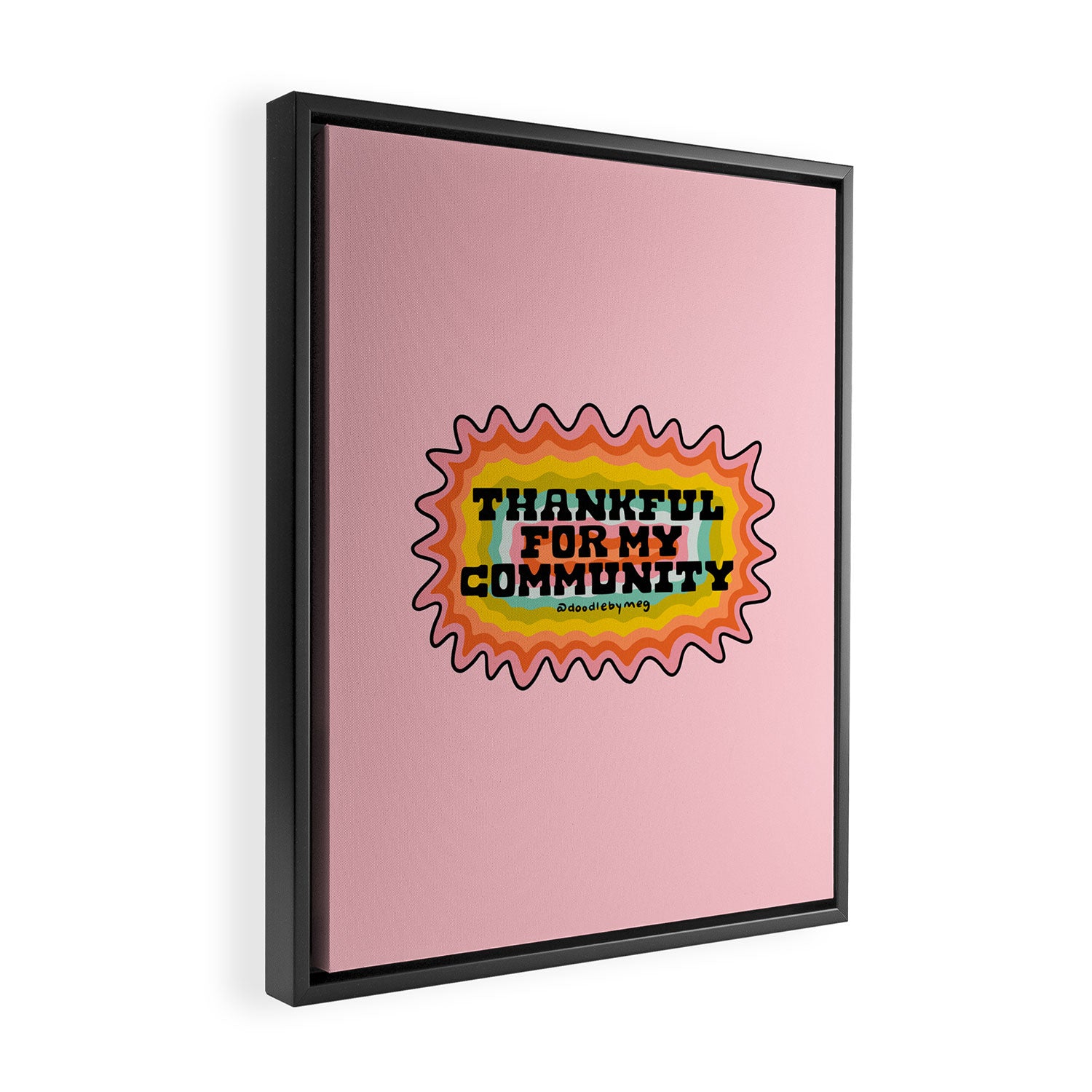 Thankful For My Community Framed Canvas Print Gallery Image 2