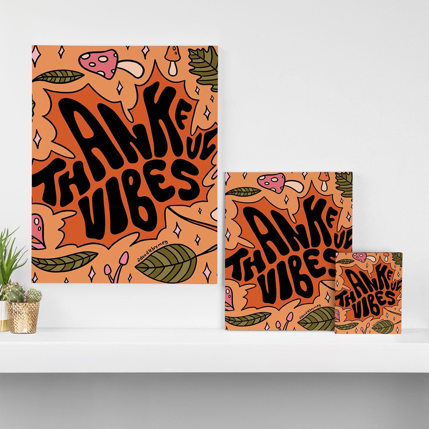 Thankful Vibes Canvas Print Gallery Image 3