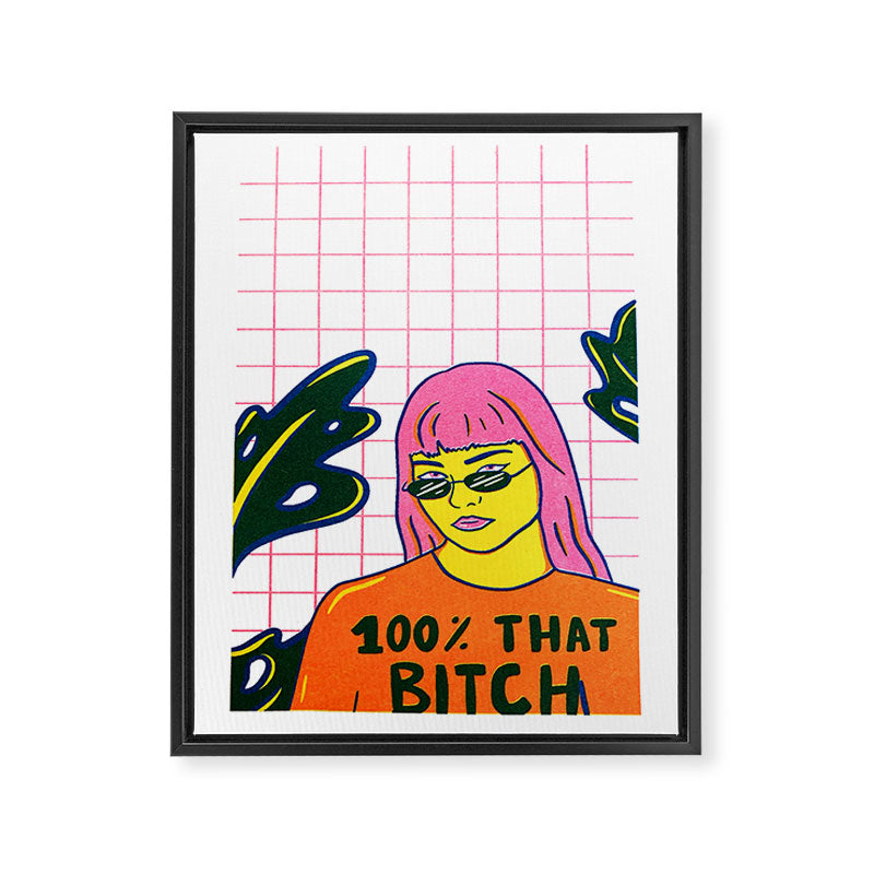 That Bitch Framed Canvas Print Gallery Image 6