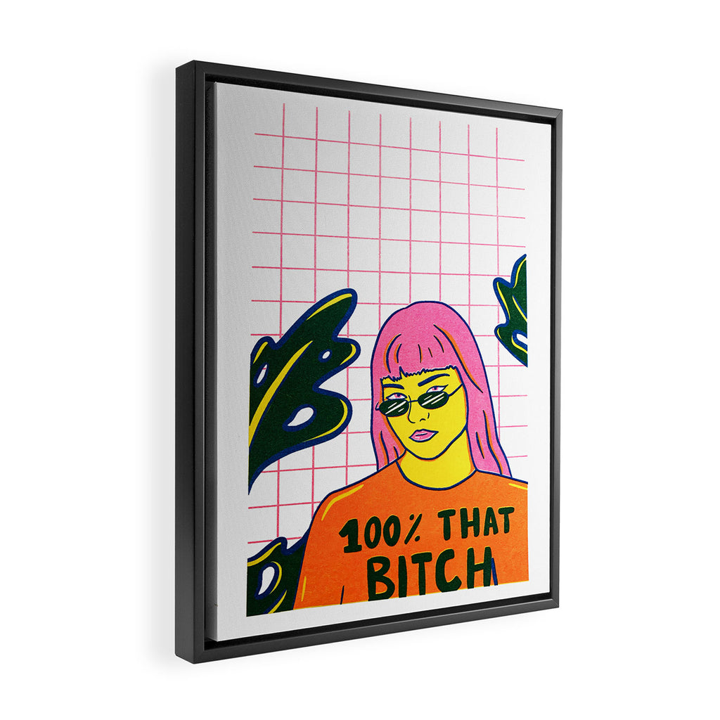 That Bitch Framed Canvas Print Gallery Image 2