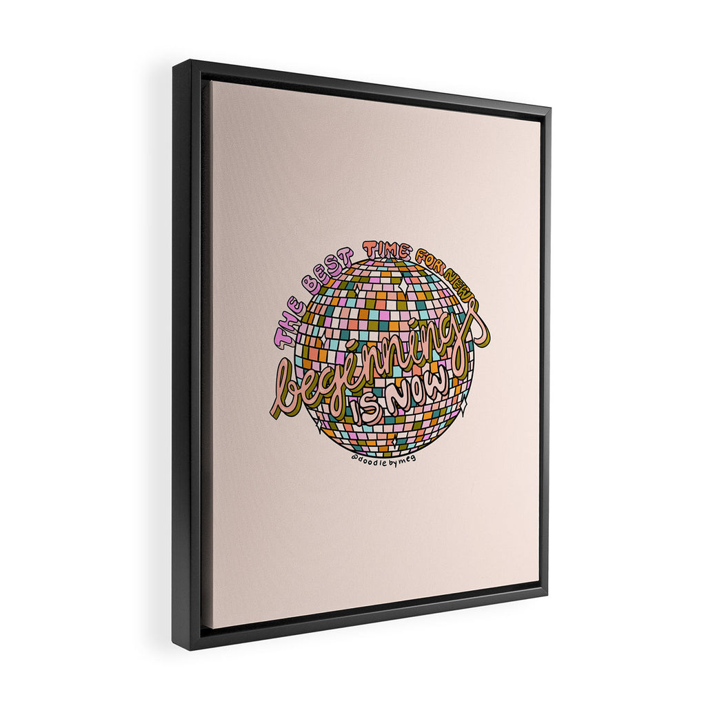The Beginning is Now Framed Canvas Print Gallery Image 2