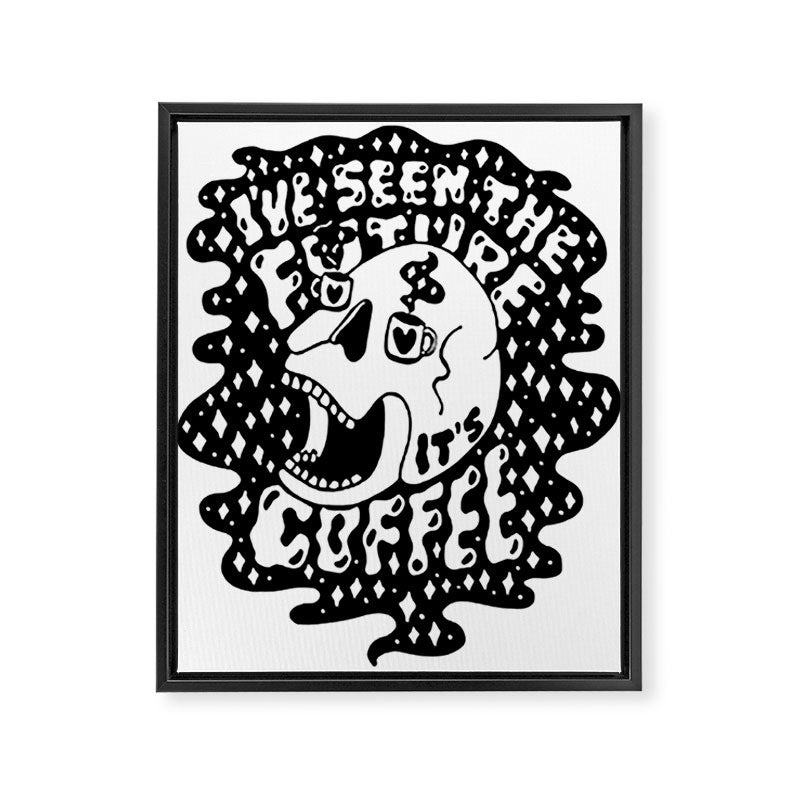The Future is Coffee Framed Canvas Print Gallery Image 8