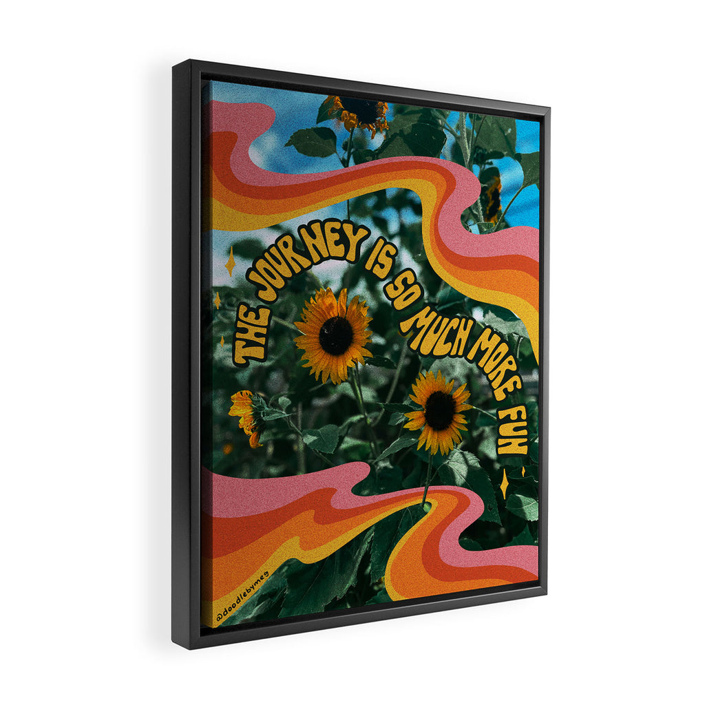 The Journey is So Much More Fun Framed Canvas Print Gallery Image 2