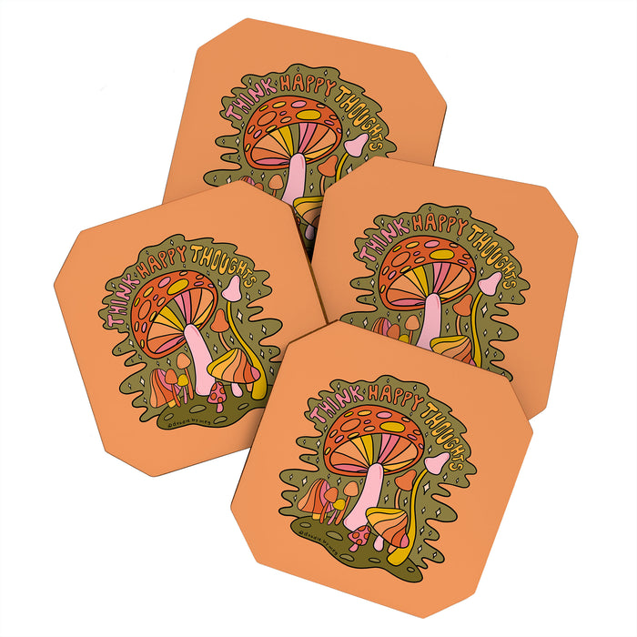 Think Happy Thoughts Coaster Gallery Image 1