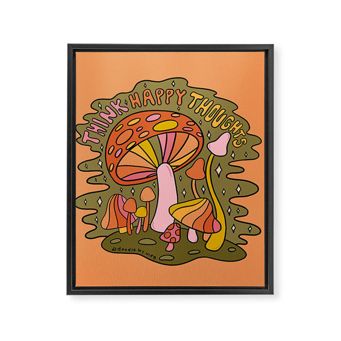Think Happy Thoughts Framed Canvas Print Gallery Image 1