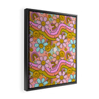 Tie Dye Flower Print Framed Canvas Print Gallery Image 2