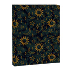 Tie Dye Moon and Star Print in Blue Canvas Print Gallery Image 8