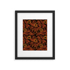 Tie Dye Moon and Star Print in Orange Framed Art Print Gallery Image 6