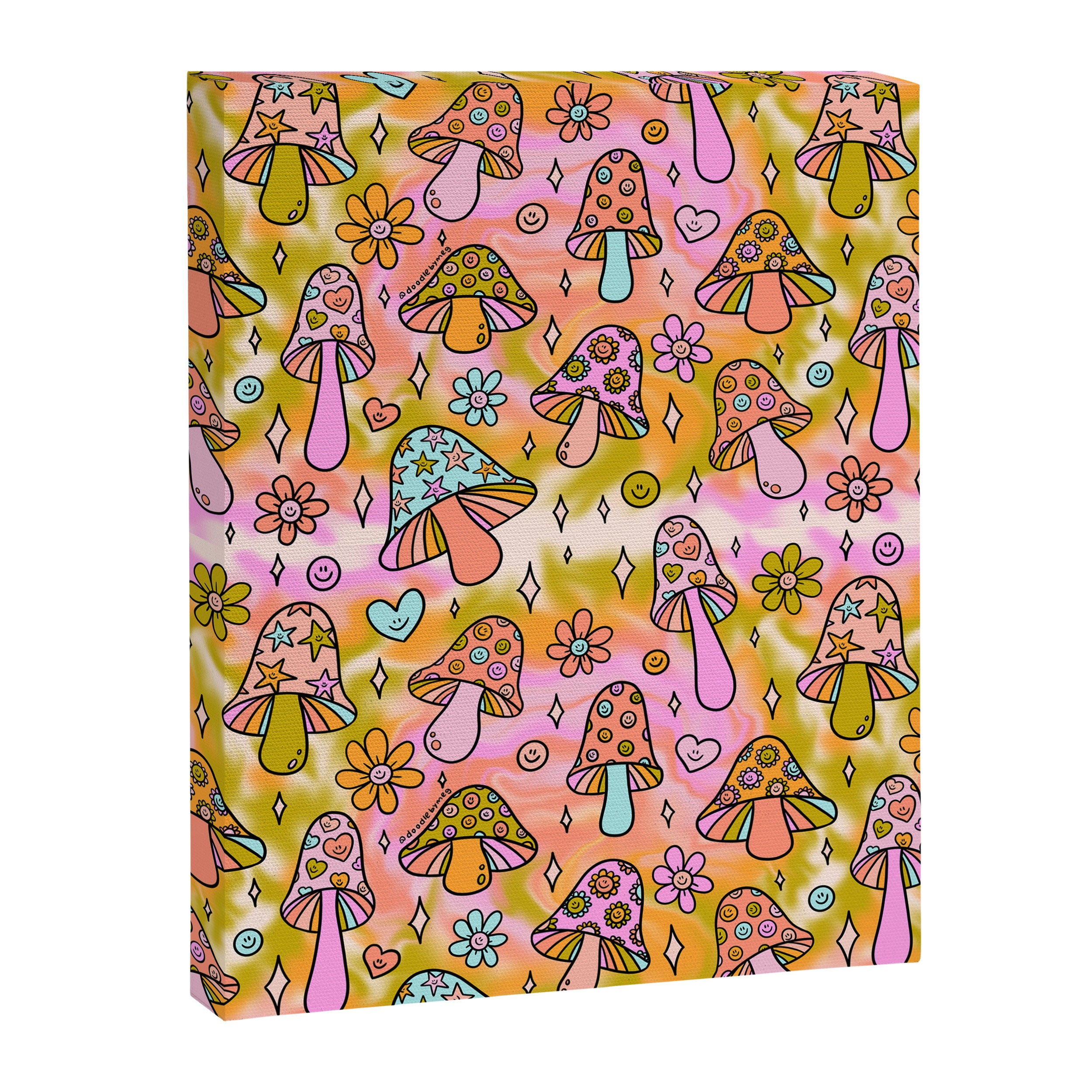 Tie Dye Mushroom Print Canvas Print Gallery Image 8