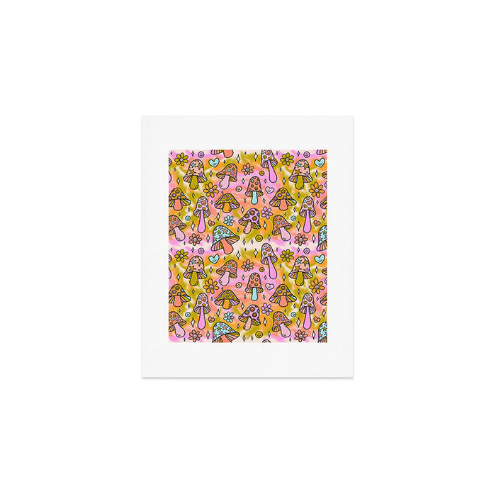 Tie Dye Mushroom Print Art Print Gallery Image 1