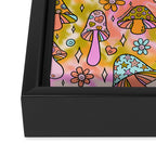 Tie Dye Mushroom Print Framed Canvas Print Gallery Image 3