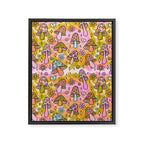 Tie Dye Mushroom Print Framed Canvas Print Gallery Image 8