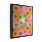 Tie Dye Smiley Face Stamp Print Framed Canvas Print Gallery Image 2