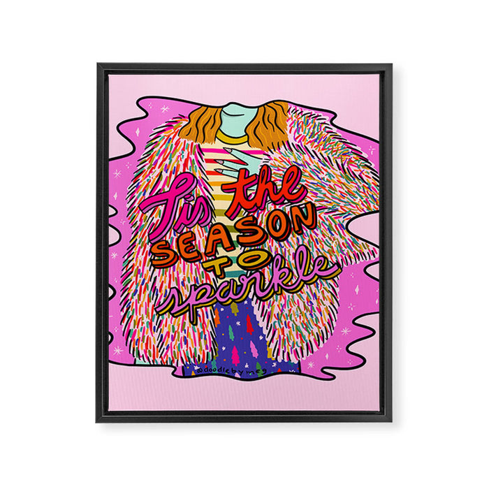 Tis the Season to Sparkle Framed Canvas Print Gallery Image 1