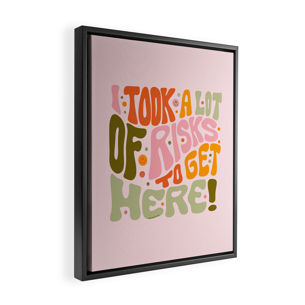 Took A Lot of Risks Framed Canvas Print Gallery Image 2